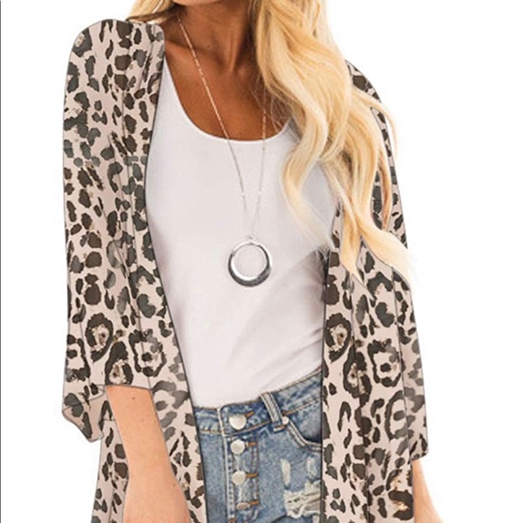 Women’s Leopard Print Kimono - Picture 5 of 6